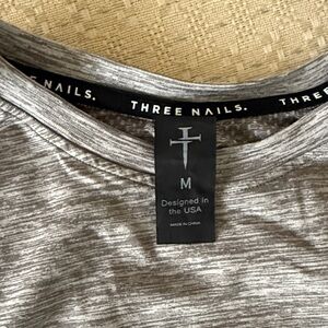 Three NAILS Women's Gray Heather Short Sleeve Crew Tee
